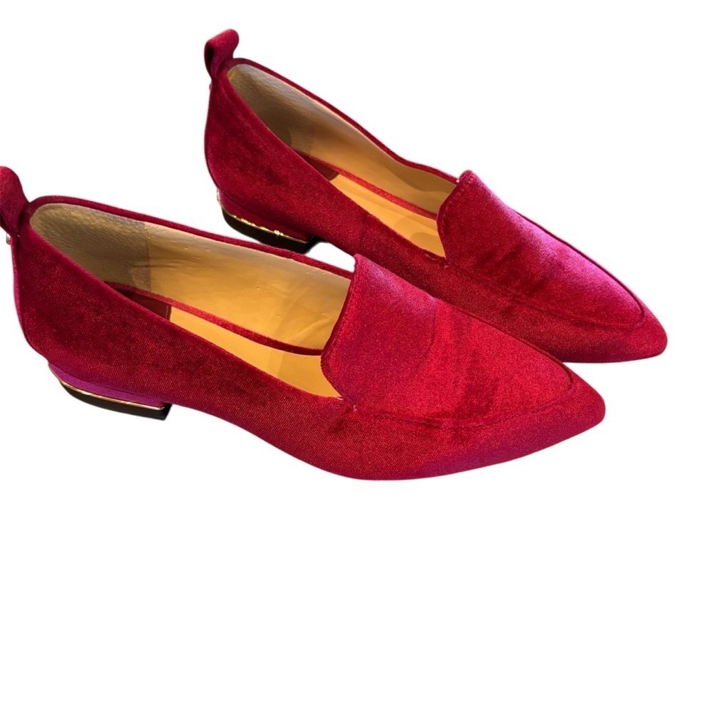 Alex Marie the Campbell Raspberry Velvet Dress Loafer,size 6.5, Classy Elegance